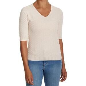 Ella Moss Women's Elbow Sleeve Sweater, Light Peach, Size S. BP
